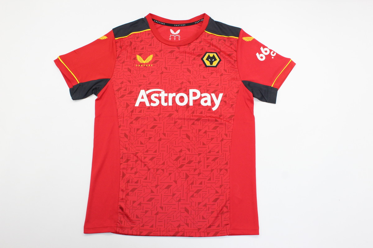 AAA Quality Wolves 23/24 Away Red Soccer Jersey